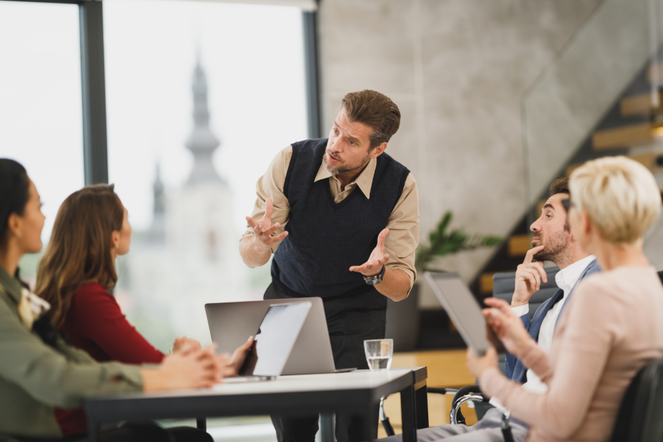 Business team in discussion